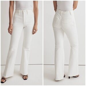 NWT Madewell Perfect Vintage Flare Jean Tile White High Rise Sz 31